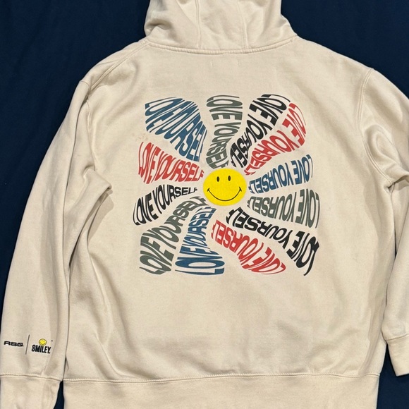RSQ x Smiley Love Yourself Hoodie. - Picture 1 of 6